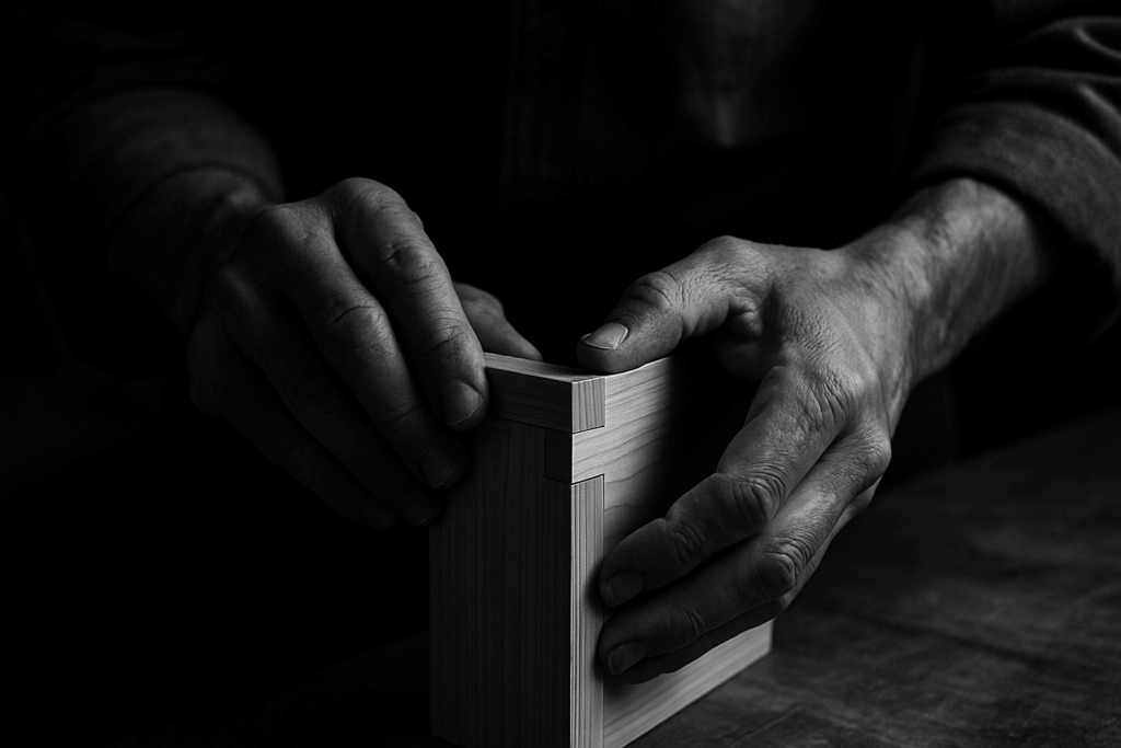 20251006 1540 craftsman joining hinoki wood simple compose 01k6wrhz61fhzvwknq63drabez
